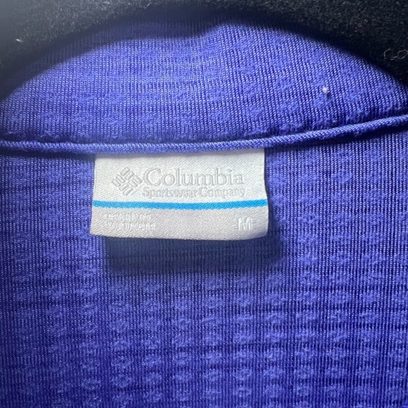Columbia Womens Crestone Ridge Quarter Zip Pullover Shirt Purple Textured Medium - Picture 2 of 10